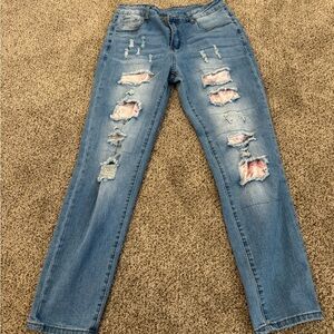 Distressed Blue Jeans for Women